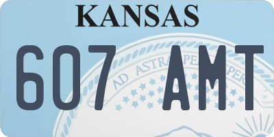 KS license plate 607AMT