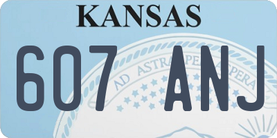 KS license plate 607ANJ