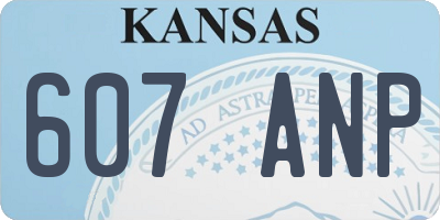KS license plate 607ANP