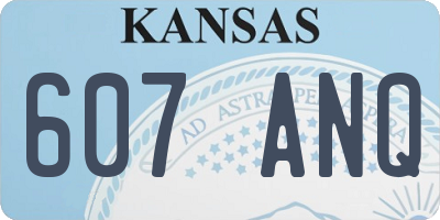 KS license plate 607ANQ