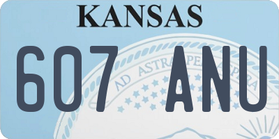 KS license plate 607ANU