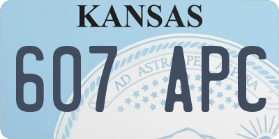 KS license plate 607APC