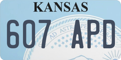KS license plate 607APD
