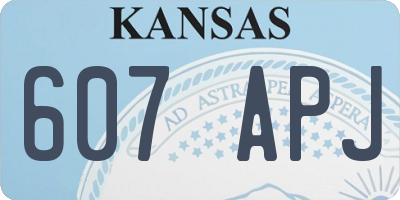 KS license plate 607APJ
