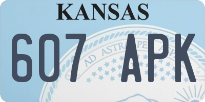 KS license plate 607APK