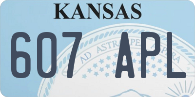 KS license plate 607APL