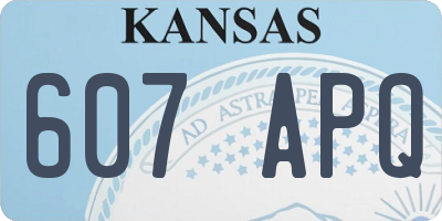 KS license plate 607APQ