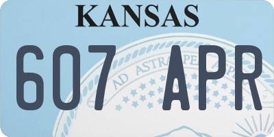 KS license plate 607APR