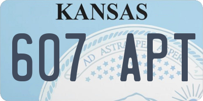 KS license plate 607APT