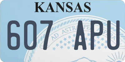 KS license plate 607APU