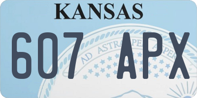 KS license plate 607APX