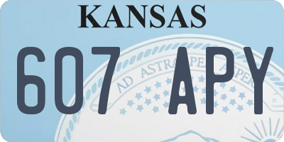 KS license plate 607APY