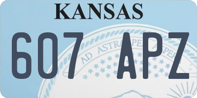 KS license plate 607APZ