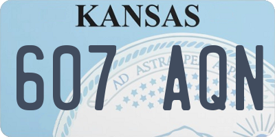 KS license plate 607AQN