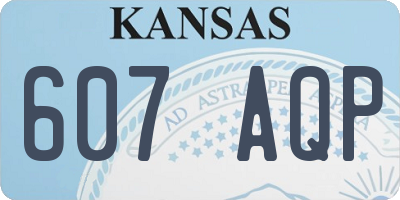 KS license plate 607AQP