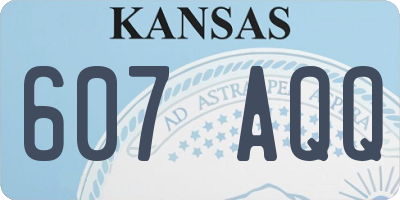KS license plate 607AQQ