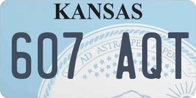 KS license plate 607AQT