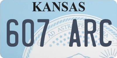 KS license plate 607ARC