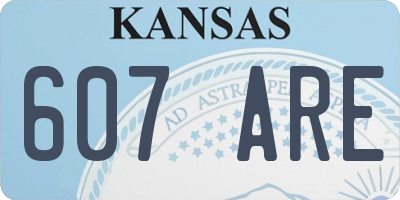 KS license plate 607ARE