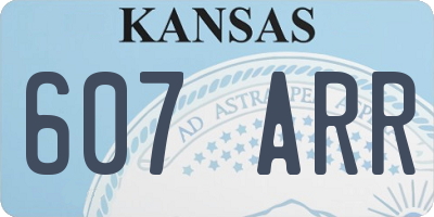 KS license plate 607ARR