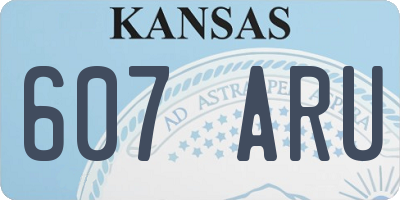 KS license plate 607ARU