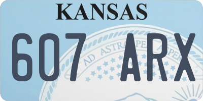 KS license plate 607ARX