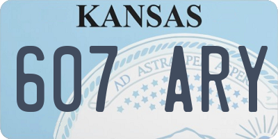 KS license plate 607ARY