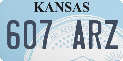 KS license plate 607ARZ