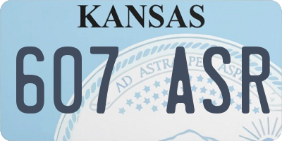 KS license plate 607ASR