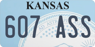 KS license plate 607ASS
