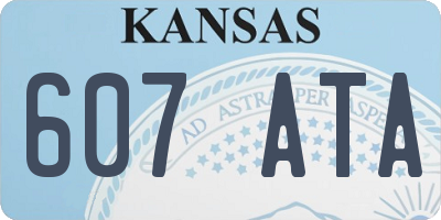 KS license plate 607ATA