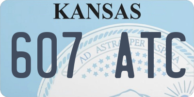 KS license plate 607ATC