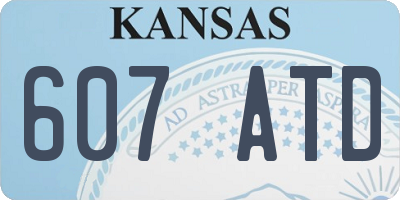 KS license plate 607ATD