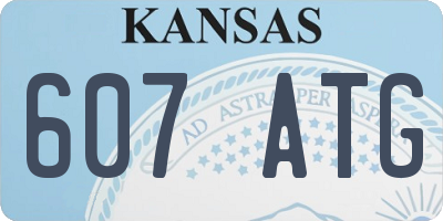 KS license plate 607ATG