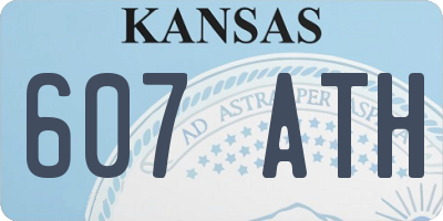 KS license plate 607ATH