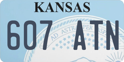 KS license plate 607ATN