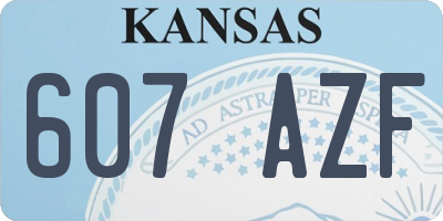 KS license plate 607AZF