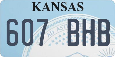 KS license plate 607BHB