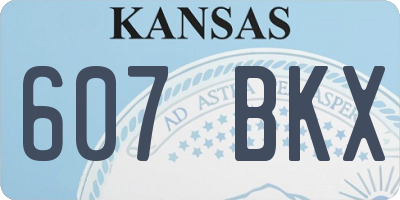 KS license plate 607BKX
