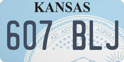 KS license plate 607BLJ