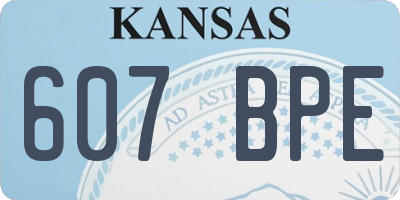 KS license plate 607BPE