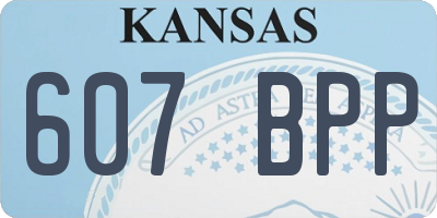 KS license plate 607BPP