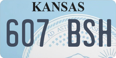KS license plate 607BSH