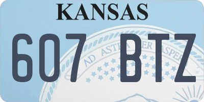 KS license plate 607BTZ