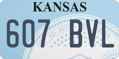 KS license plate 607BVL