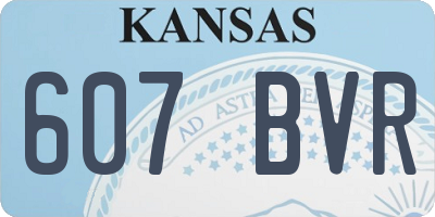KS license plate 607BVR