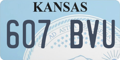 KS license plate 607BVU