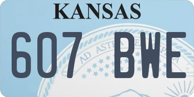 KS license plate 607BWE