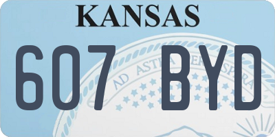 KS license plate 607BYD