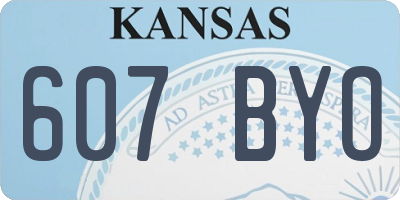 KS license plate 607BYO